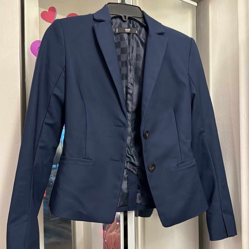 Mango navy suit (blazer and pants)